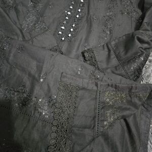 Elegant Black Lace Women's Dupta